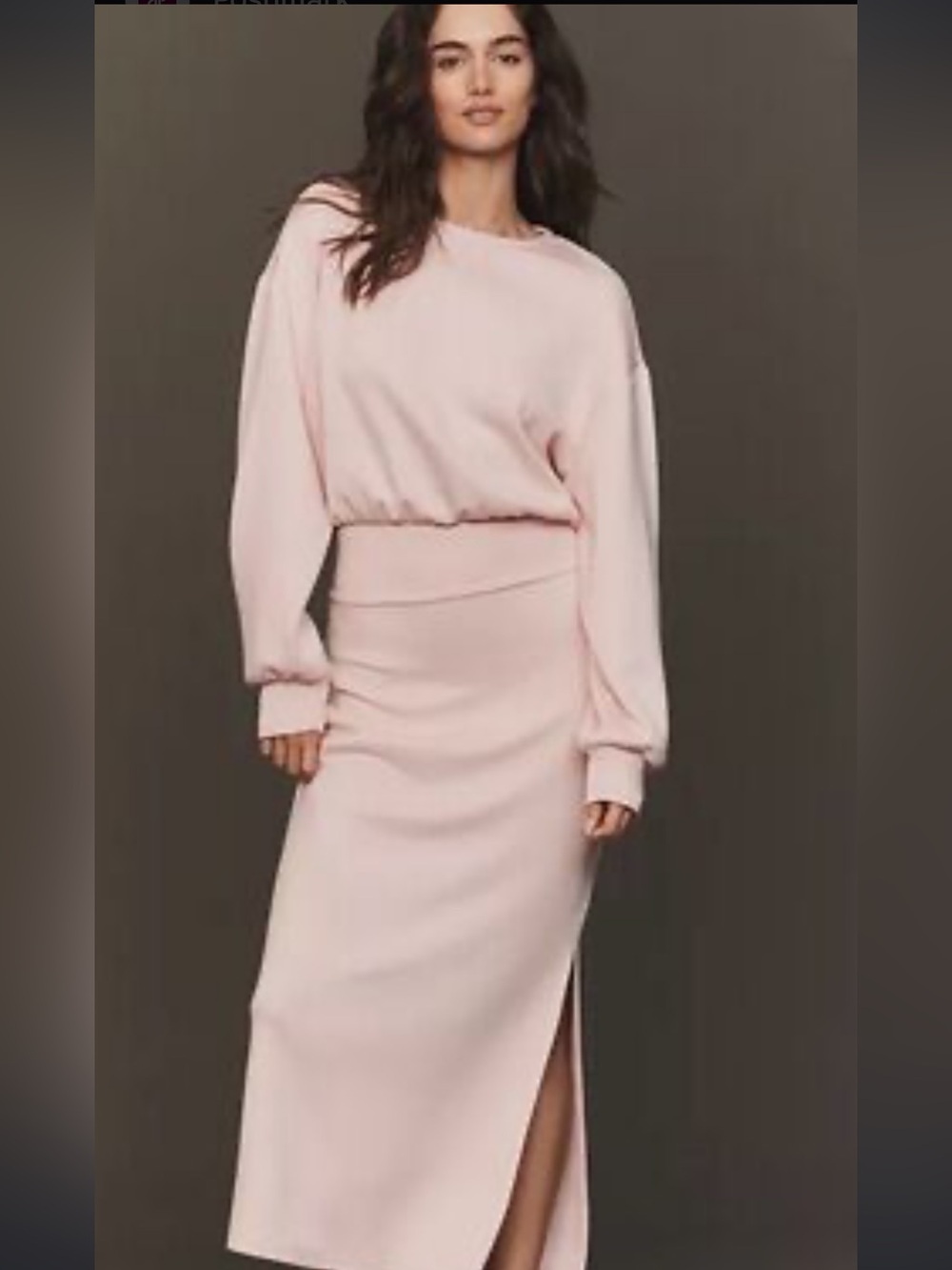 Anthropologie Daily Practice Long Sleeve Maxi Dress - Pink